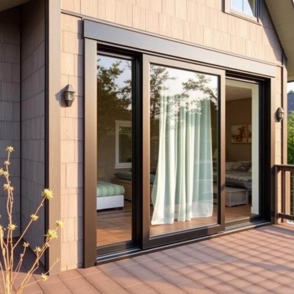 Decko Hybride — façade avec porte aluminium noire
